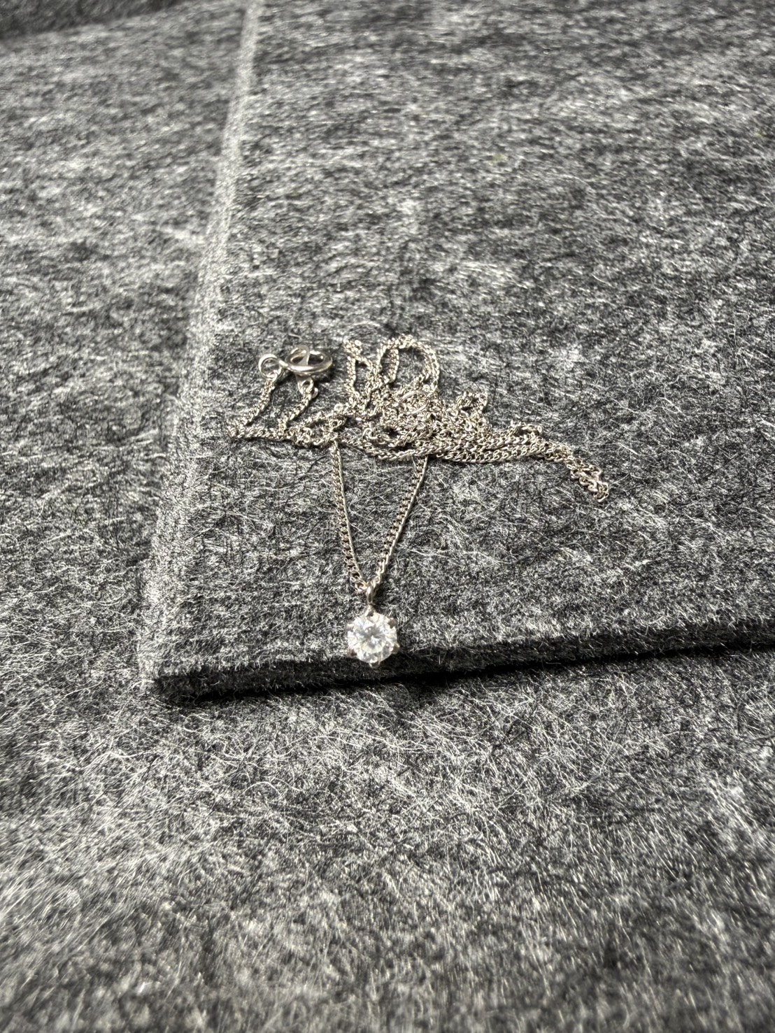 k18wgダイヤネックレスお買取りさせていただきました！