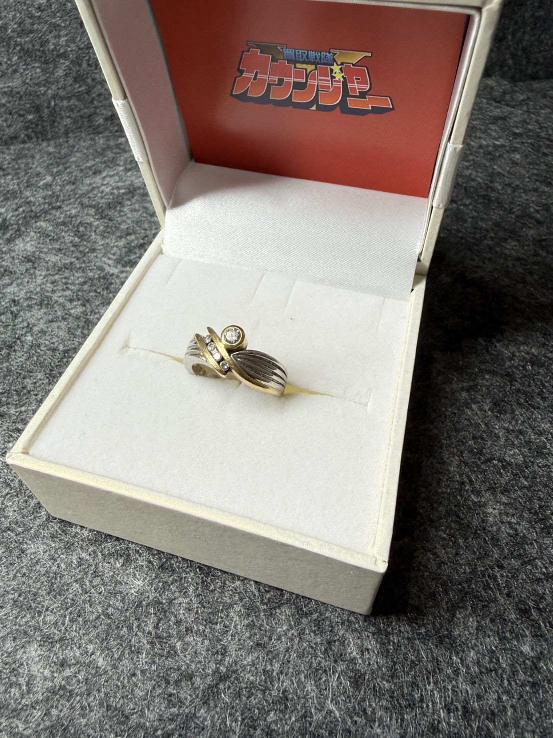 k18pt900コンビダイヤ付きリングお買取りさせていただきました！